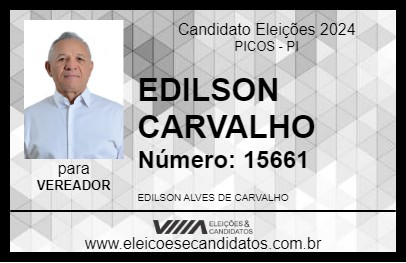 Candidato EDILSON CARVALHO 2024 - PICOS - Eleições