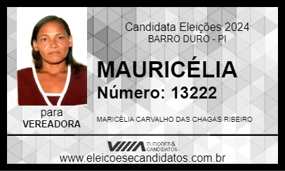 Candidato MAURICÉLIA 2024 - BARRO DURO - Eleições