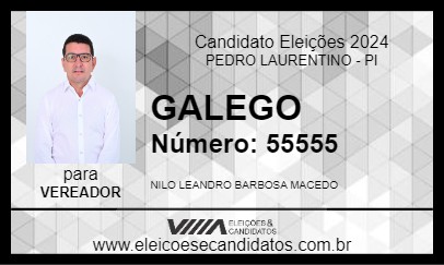 Candidato GALEGO 2024 - PEDRO LAURENTINO - Eleições