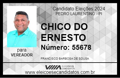 Candidato CHICO DO ERNESTO 2024 - PEDRO LAURENTINO - Eleições