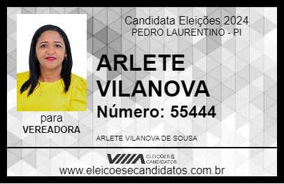 Candidato ARLETE VILANOVA 2024 - PEDRO LAURENTINO - Eleições