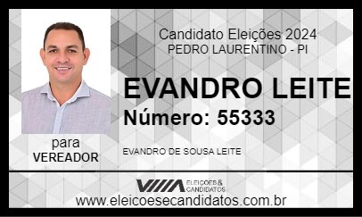 Candidato EVANDRO LEITE 2024 - PEDRO LAURENTINO - Eleições