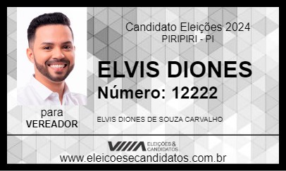 Candidato ELVIS DIONES 2024 - PIRIPIRI - Eleições