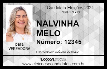 Candidato NALVINHA MELO 2024 - PIRIPIRI - Eleições