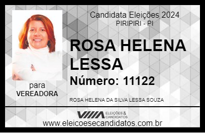 Candidato ROSA HELENA LESSA 2024 - PIRIPIRI - Eleições