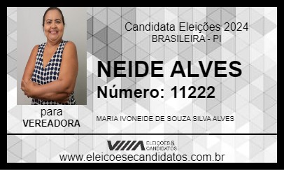 Candidato NEIDE ALVES 2024 - BRASILEIRA - Eleições