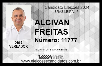 Candidato ALCIVAN FREITAS 2024 - BRASILEIRA - Eleições