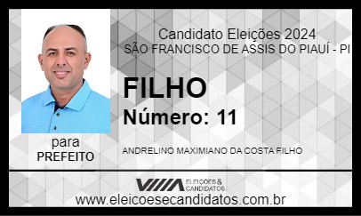 Candidato FILHO 2024 - SÃO FRANCISCO DE ASSIS DO PIAUÍ - Eleições