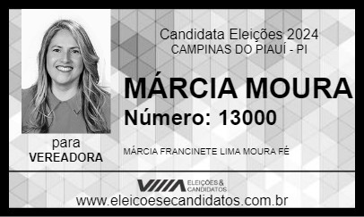 Candidato MÁRCIA MOURA 2024 - CAMPINAS DO PIAUÍ - Eleições