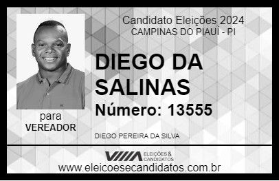 Candidato DIEGO DA SALINAS 2024 - CAMPINAS DO PIAUÍ - Eleições