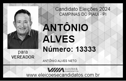 Candidato ANTÔNIO ALVES 2024 - CAMPINAS DO PIAUÍ - Eleições