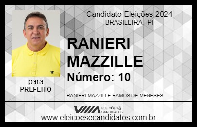 Candidato RANIERI MAZZILLE 2024 - BRASILEIRA - Eleições