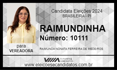 Candidato RAIMUNDINHA 2024 - BRASILEIRA - Eleições