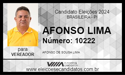 Candidato AFONSO LIMA 2024 - BRASILEIRA - Eleições