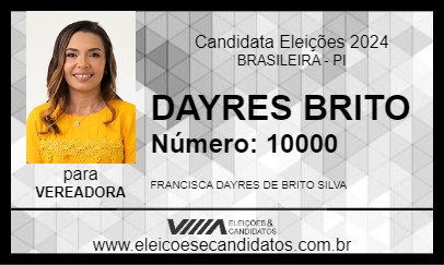 Candidato DAYRES BRITO 2024 - BRASILEIRA - Eleições