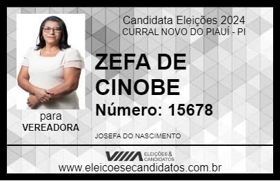 Candidato ZEFA DE CINOBE 2024 - CURRAL NOVO DO PIAUÍ - Eleições