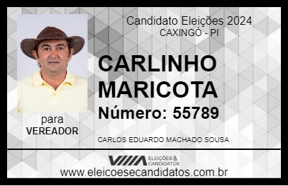 Candidato CARLINHO MARICOTA 2024 - CAXINGÓ - Eleições