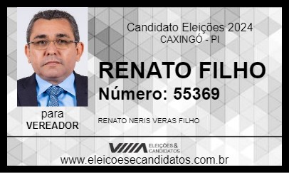 Candidato RENATO FILHO 2024 - CAXINGÓ - Eleições