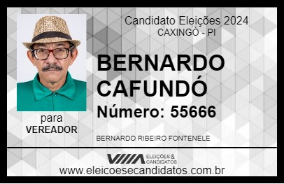 Candidato BERNARDO CAFUNDÓ 2024 - CAXINGÓ - Eleições