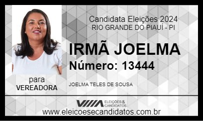 Candidato IRMÃ JOELMA 2024 - RIO GRANDE DO PIAUÍ - Eleições