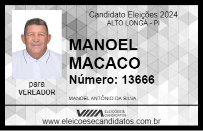 Candidato MANOEL MACACO 2024 - ALTO LONGÁ - Eleições