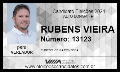 Candidato RUBENS VIEIRA 2024 - ALTO LONGÁ - Eleições