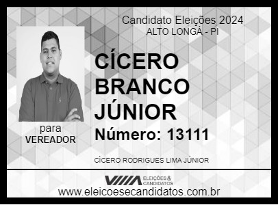 Candidato CÍCERO BRANCO JÚNIOR 2024 - ALTO LONGÁ - Eleições