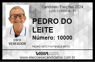 Candidato PEDRO DO LEITE 2024 - LUIS CORREIA - Eleições