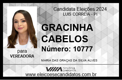 Candidato GRACINHA CABELOS 2024 - LUIS CORREIA - Eleições