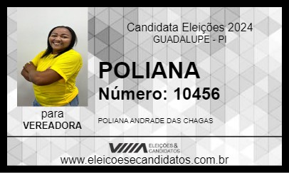 Candidato POLIANA 2024 - GUADALUPE - Eleições