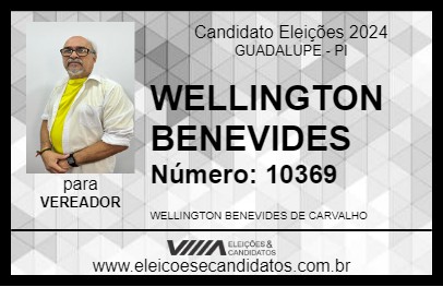 Candidato WELLINGTON BENEVIDES 2024 - GUADALUPE - Eleições