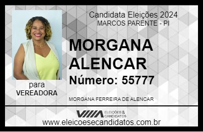 Candidato MORGANA  ALENCAR 2024 - MARCOS PARENTE - Eleições