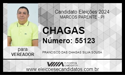 Candidato CHAGAS 2024 - MARCOS PARENTE - Eleições