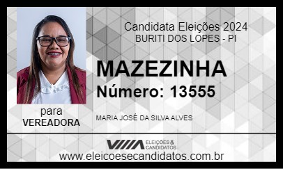 Candidato MAZEZINHA 2024 - BURITI DOS LOPES - Eleições