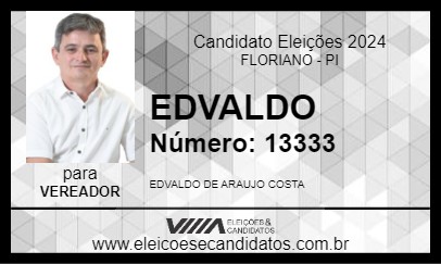 Candidato EDVALDO 2024 - FLORIANO - Eleições