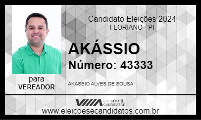 Candidato AKÁSSIO 2024 - FLORIANO - Eleições