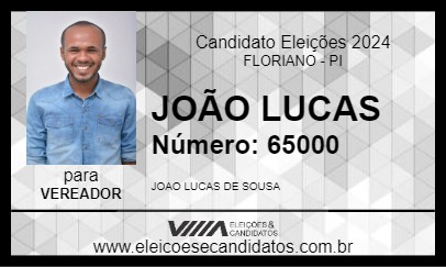 Candidato JOÃO LUCAS 2024 - FLORIANO - Eleições