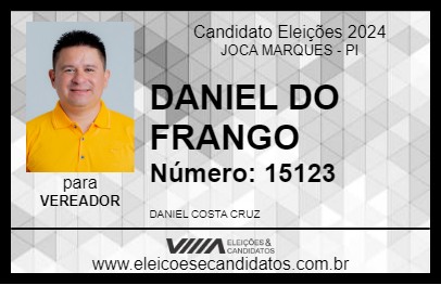 Candidato DANIEL DO FRANGO 2024 - JOCA MARQUES - Eleições