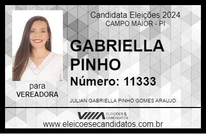 Candidato GABRIELLA PINHO 2024 - CAMPO MAIOR - Eleições