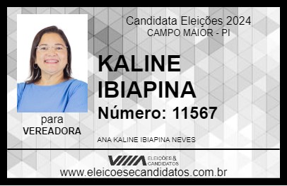 Candidato KALINE IBIAPINA 2024 - CAMPO MAIOR - Eleições