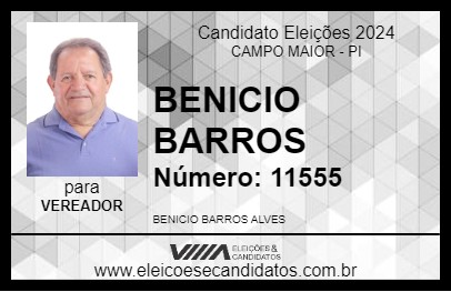 Candidato BENICIO BARROS 2024 - CAMPO MAIOR - Eleições