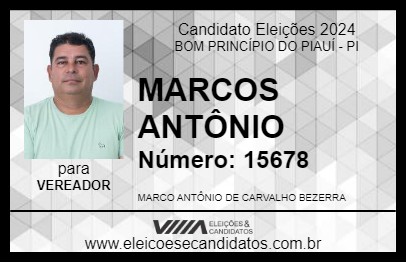 Candidato MARCOS ANTÔNIO 2024 - BOM PRINCÍPIO DO PIAUÍ - Eleições