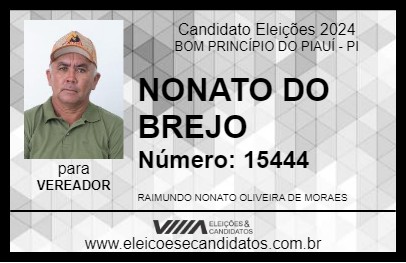 Candidato NONATO DO BREJO 2024 - BOM PRINCÍPIO DO PIAUÍ - Eleições