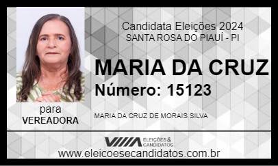 Candidato MARIA DA CRUZ 2024 - SANTA ROSA DO PIAUÍ - Eleições