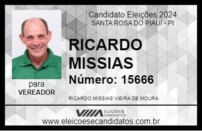 Candidato RICARDO MISSIAS 2024 - SANTA ROSA DO PIAUÍ - Eleições