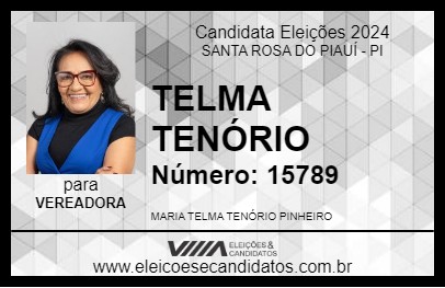 Candidato TELMA TENÓRIO 2024 - SANTA ROSA DO PIAUÍ - Eleições