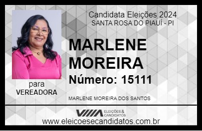 Candidato MARLENE MOREIRA 2024 - SANTA ROSA DO PIAUÍ - Eleições