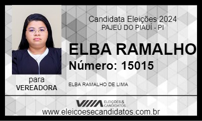 Candidato ELBA RAMALHO 2024 - PAJEÚ DO PIAUÍ - Eleições