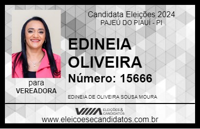 Candidato EDINEIA OLIVEIRA 2024 - PAJEÚ DO PIAUÍ - Eleições