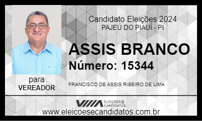 Candidato ASSIS BRANCO 2024 - PAJEÚ DO PIAUÍ - Eleições